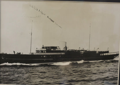 Original Antique Photograph of a Steam Yacht - Lannan Gallery
