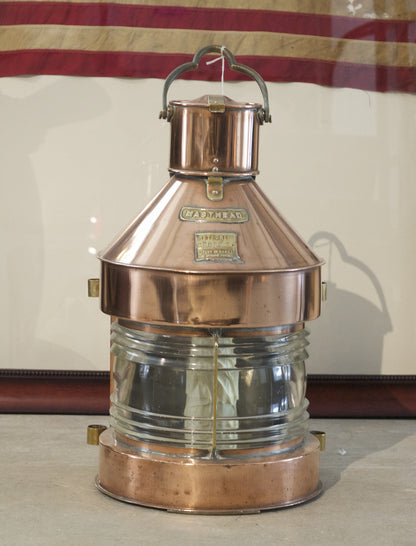 Solid Copper & Brass Masthead Lantern - Lannan Gallery