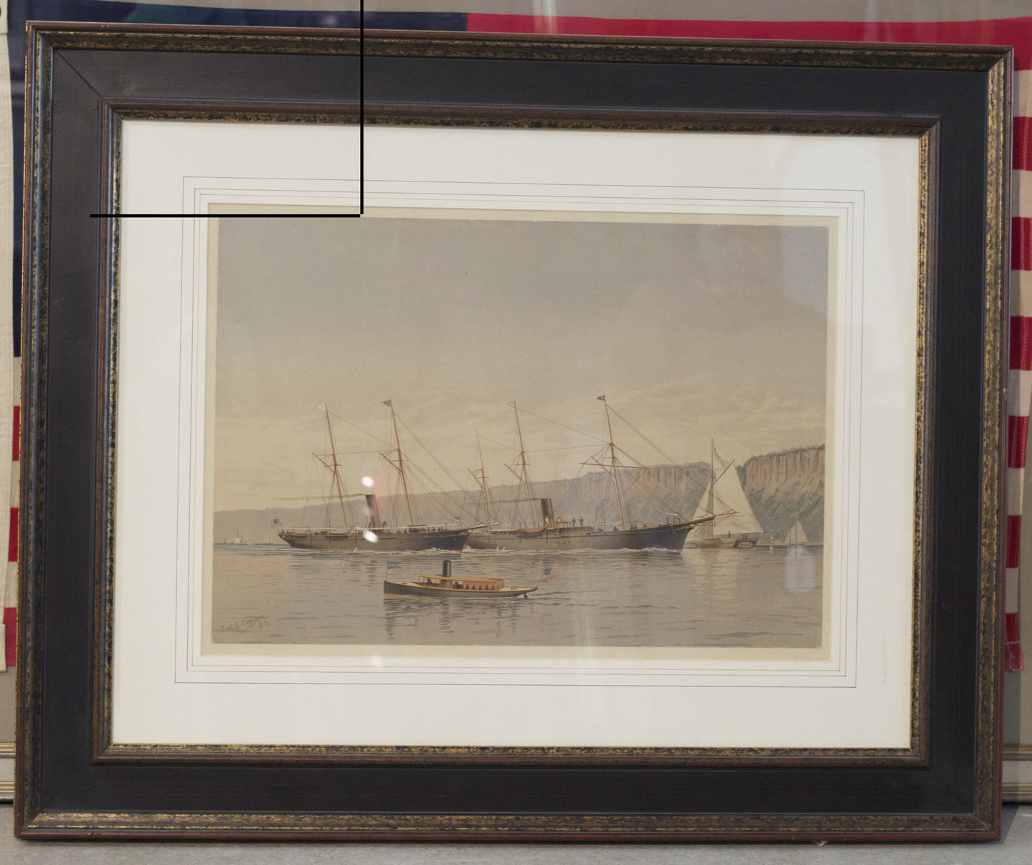 Framed Print by Cozzens of Steam Yachts - Lannan Gallery