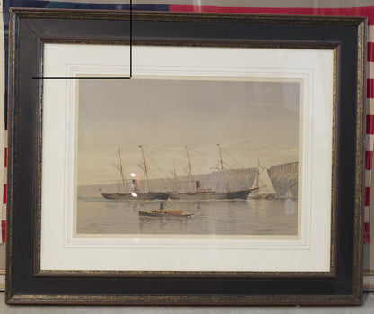 Framed Print by Cozzens of Steam Yachts - Lannan Gallery