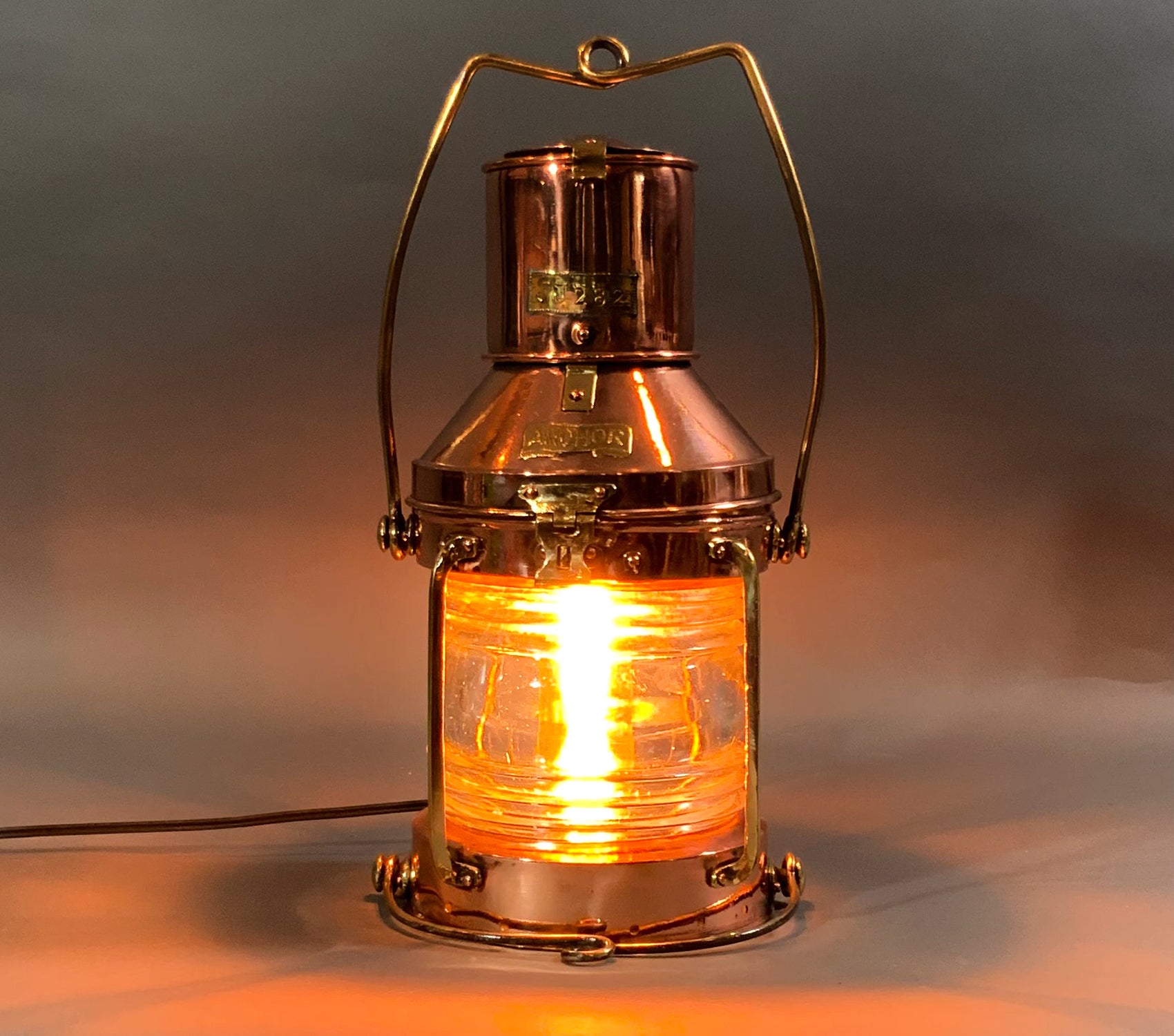 Ships Solid Copper Anchor Lantern Circa 1920 - Lannan Gallery
