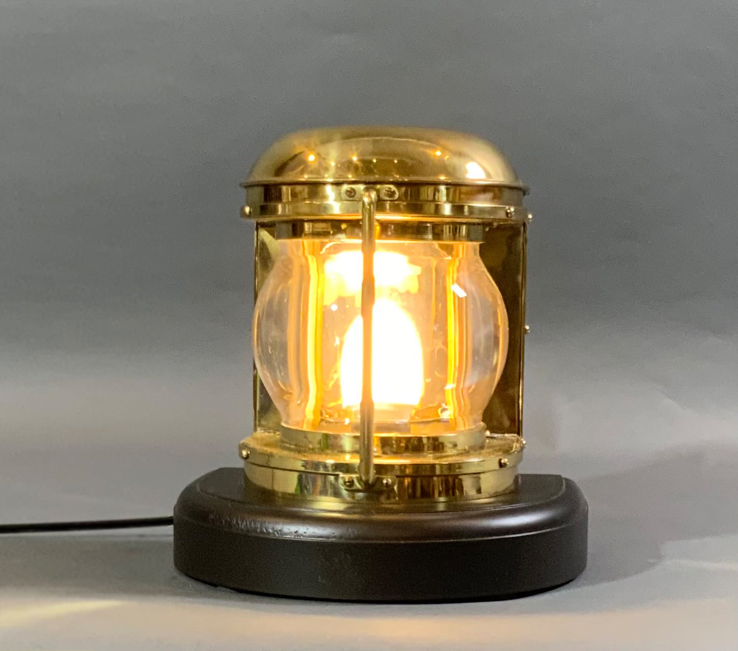 Solid Brass Ships Bow Lantern of Rare Design - Lannan Gallery