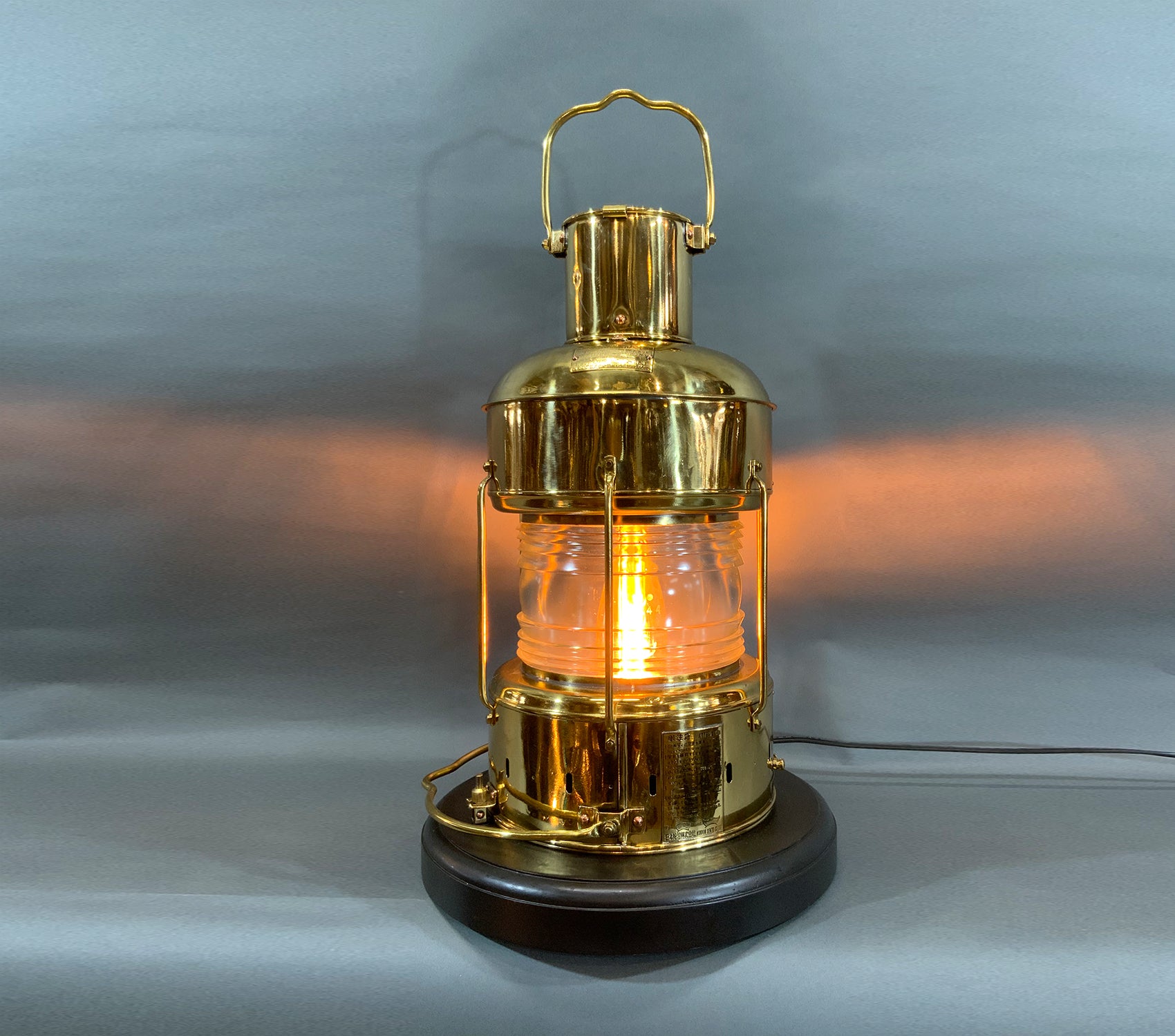 Solid Brass Ship’s Anchor Lantern - Lannan Gallery