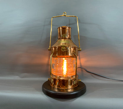 Copper Ship’s Anchor Lantern by British Maker - Lannan Gallery