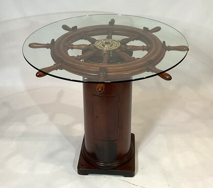 Ships Wheel Pub Table Circa 1940 - Lannan Gallery
