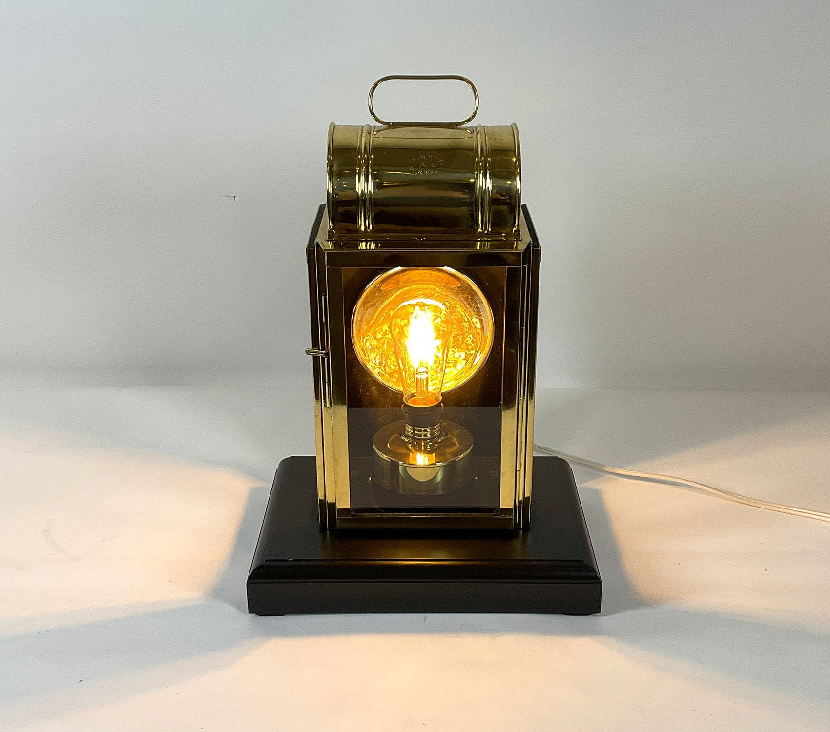 Antique Brass Ship’s Cabin Lantern by Porter - Lannan Gallery