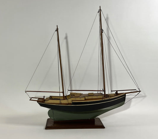 Antique Model Of A Two Masted Schooner - Lannan Gallery