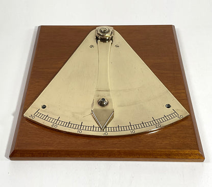 Brass Ships Inclinometer On Wood Plaque - Lannan Gallery