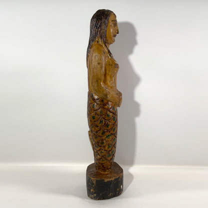 Carved Wood Mermaid - Lannan Gallery