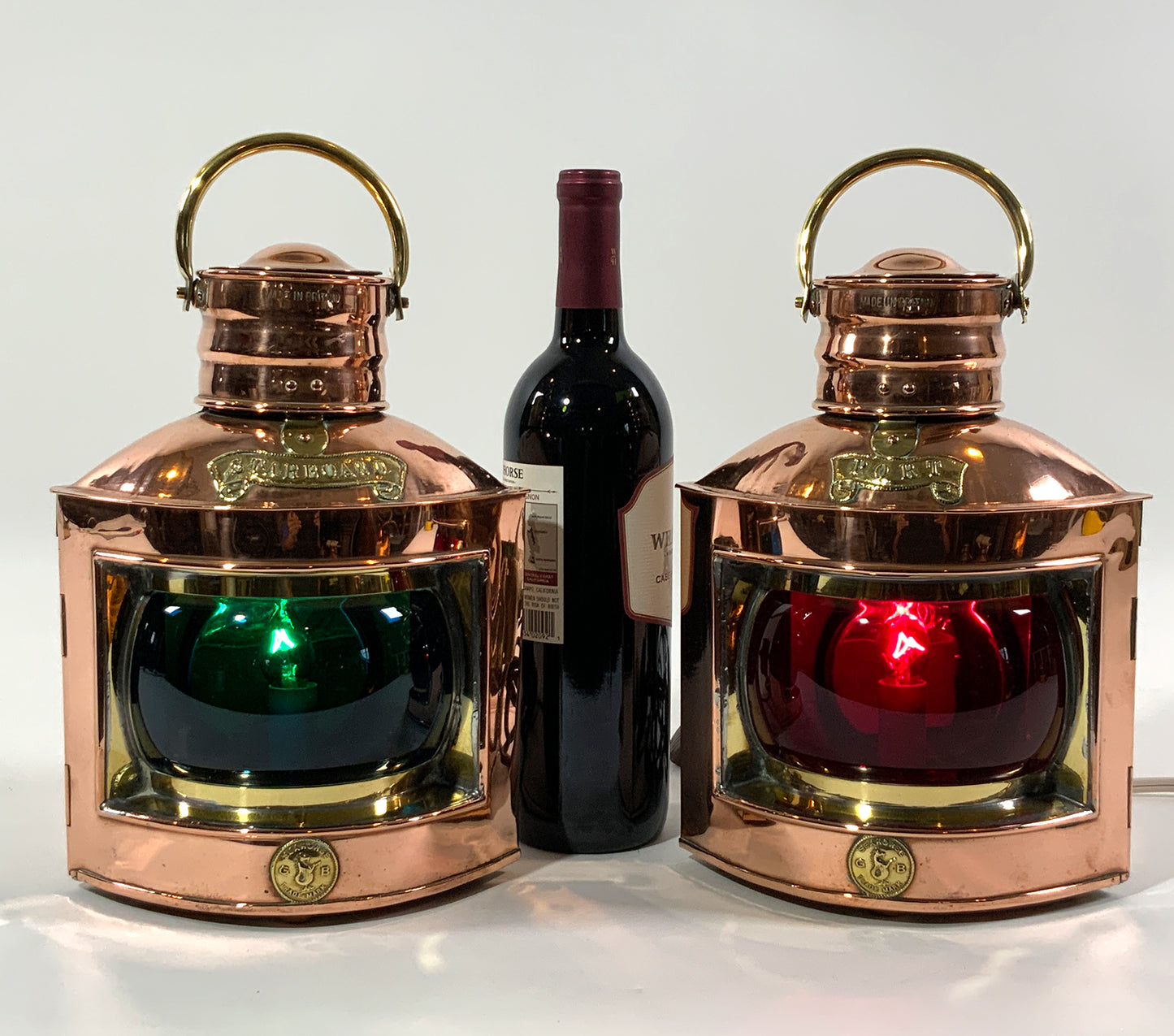 Copper Port And Starboard Boat Lanterns - Lannan Gallery