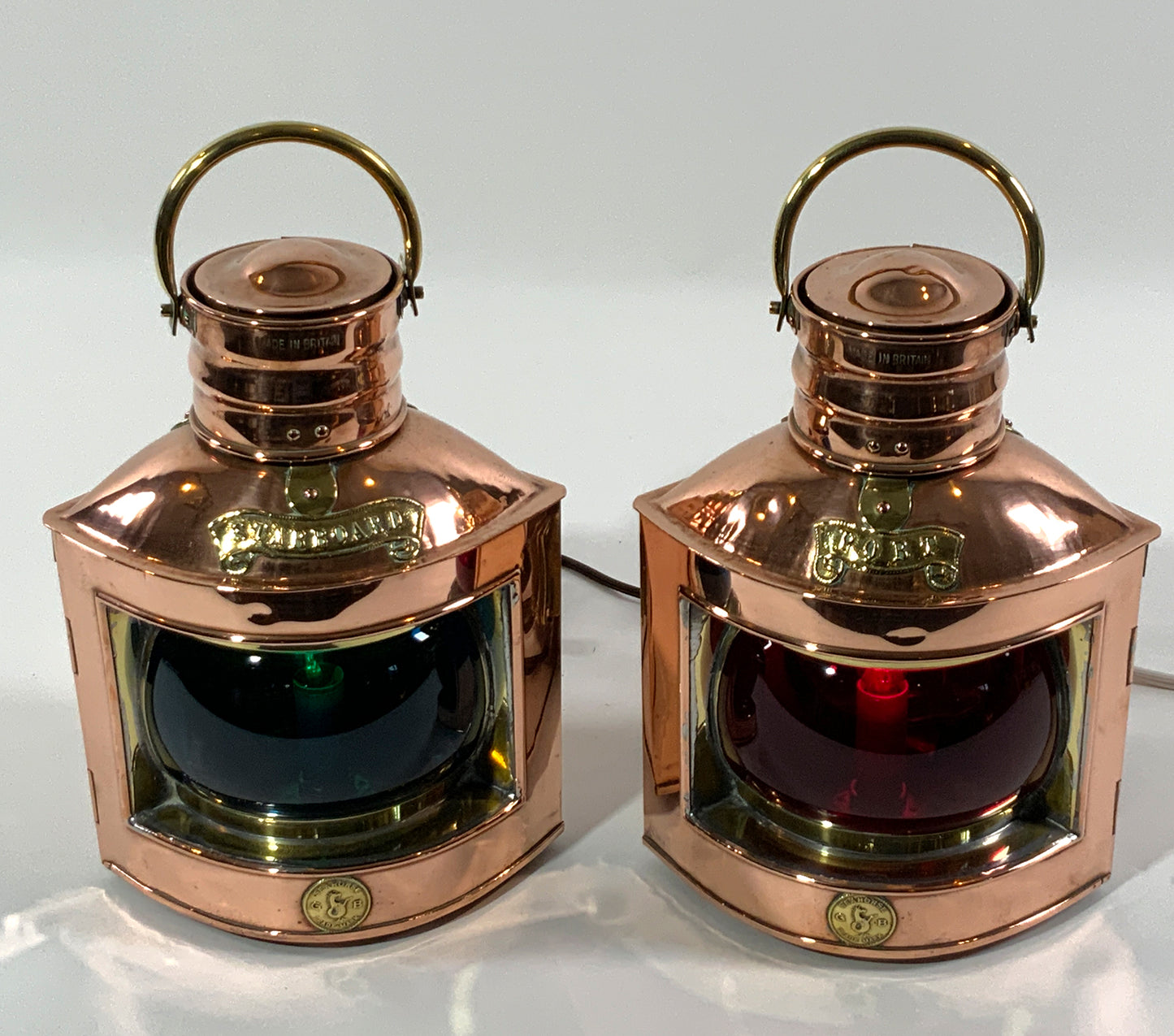 Copper Port And Starboard Boat Lanterns - Lannan Gallery