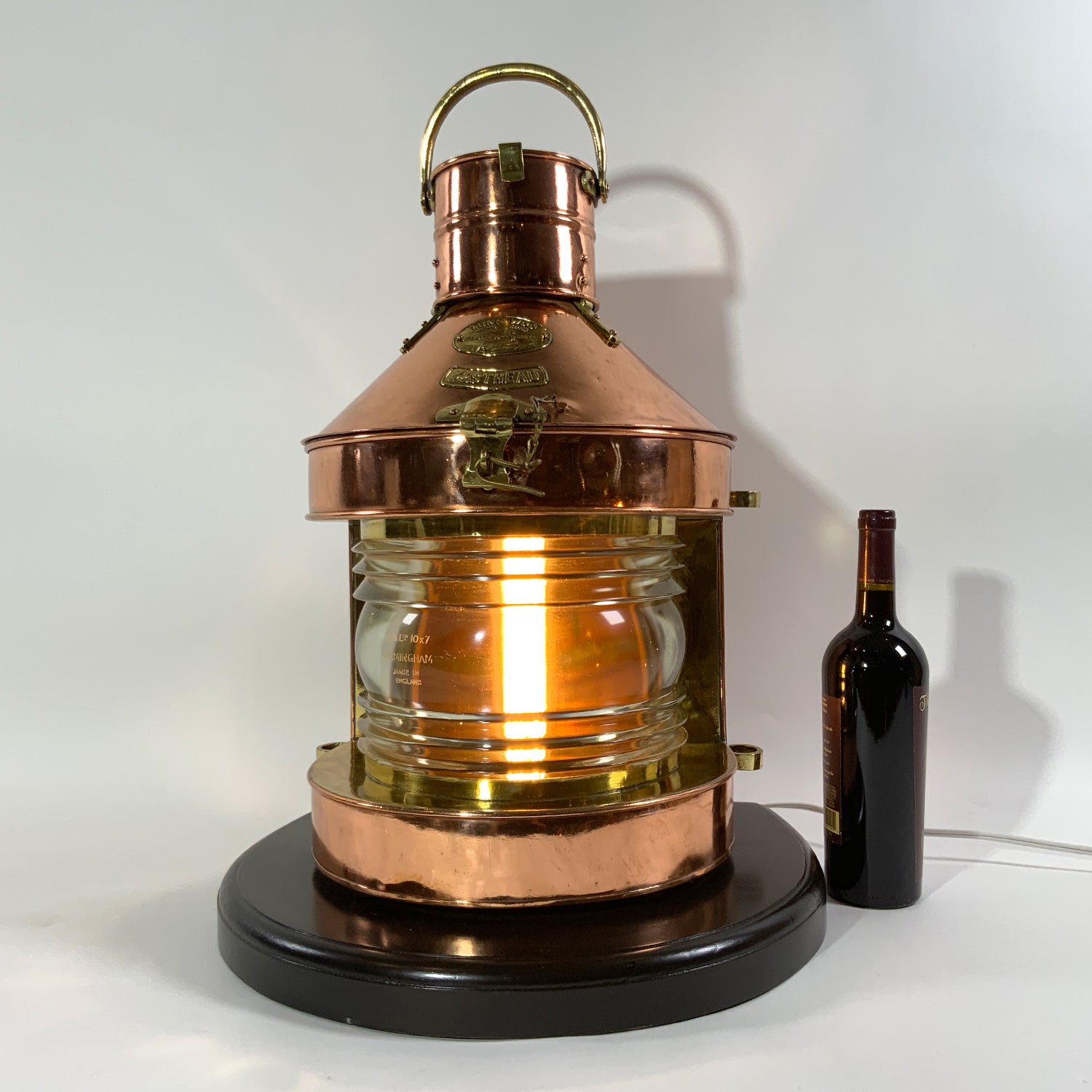 Copper Ships Masthead Lantern On Base - Lannan Gallery
