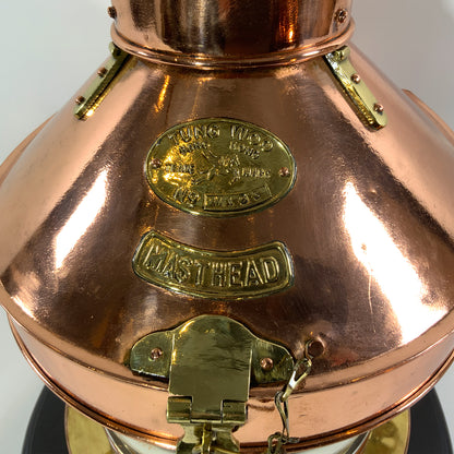 Copper Ships Masthead Lantern On Base - Lannan Gallery