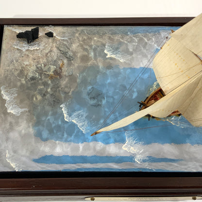 Diorama Showing Ten Gun Royal Navy Vessel "Entreprenante" - Lannan Gallery