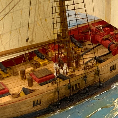 Diorama Showing Ten Gun Royal Navy Vessel "Entreprenante" - Lannan Gallery