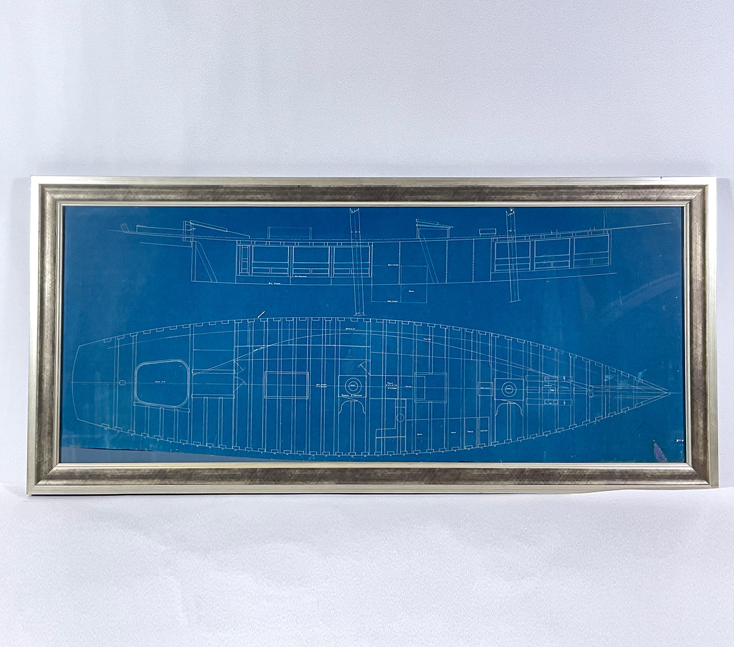 Framing Blueprint For The Yacht "Columbia" - Lannan Gallery
