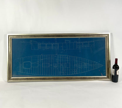 Framing Blueprint For The Yacht "Columbia" - Lannan Gallery