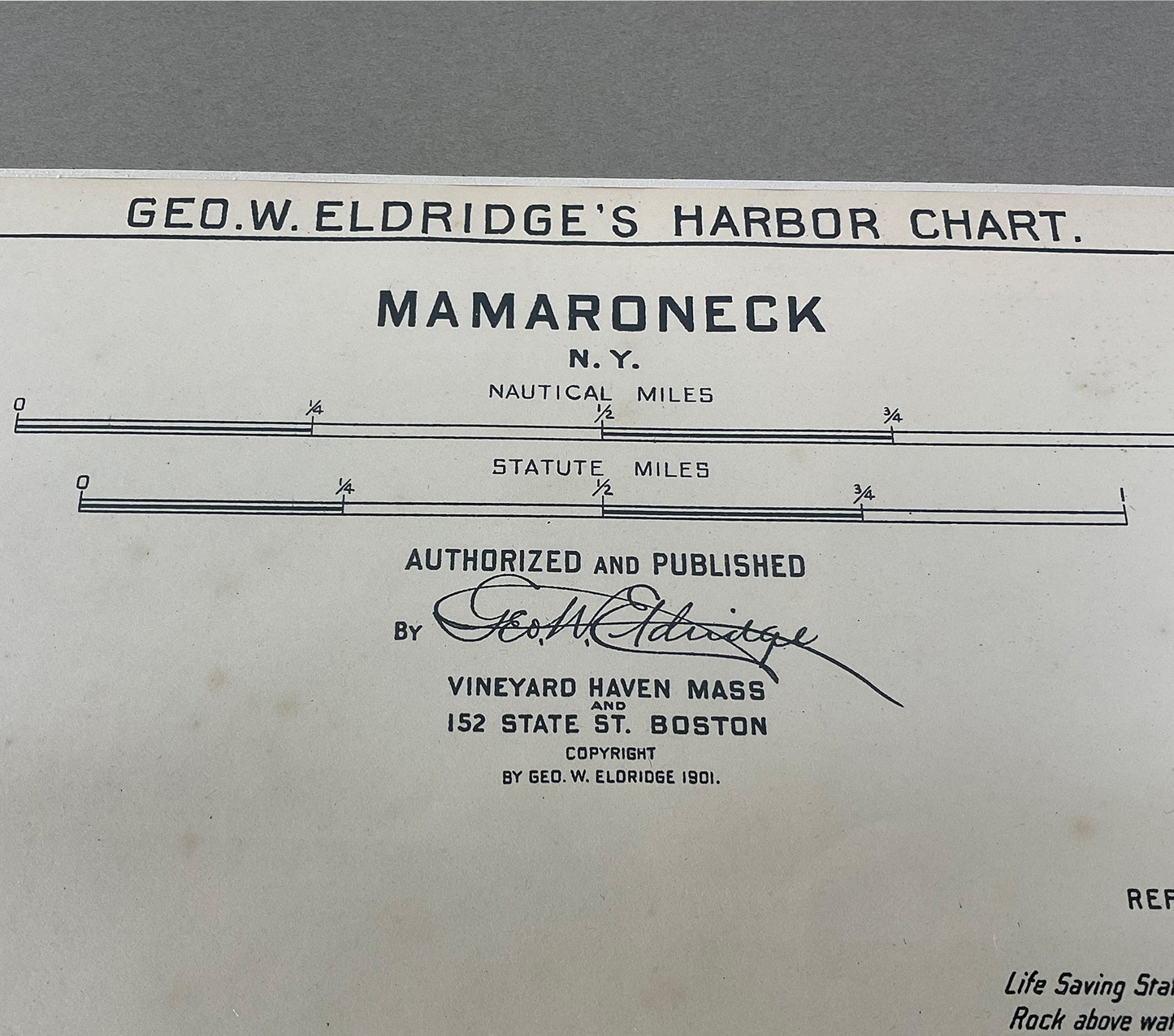 George Eldridge Chart Of Mamaroneck New York - Lannan Gallery
