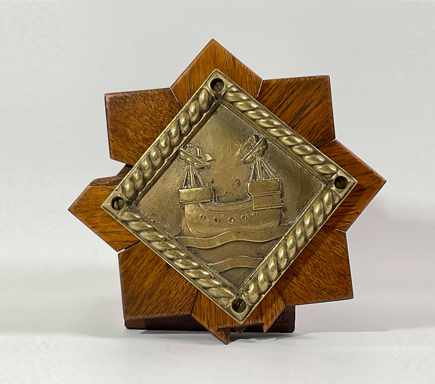 HMS Scarborough Brass Navy Plaque - Lannan Gallery