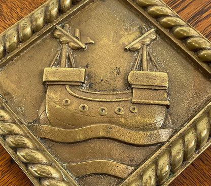 HMS Scarborough Brass Navy Plaque - Lannan Gallery
