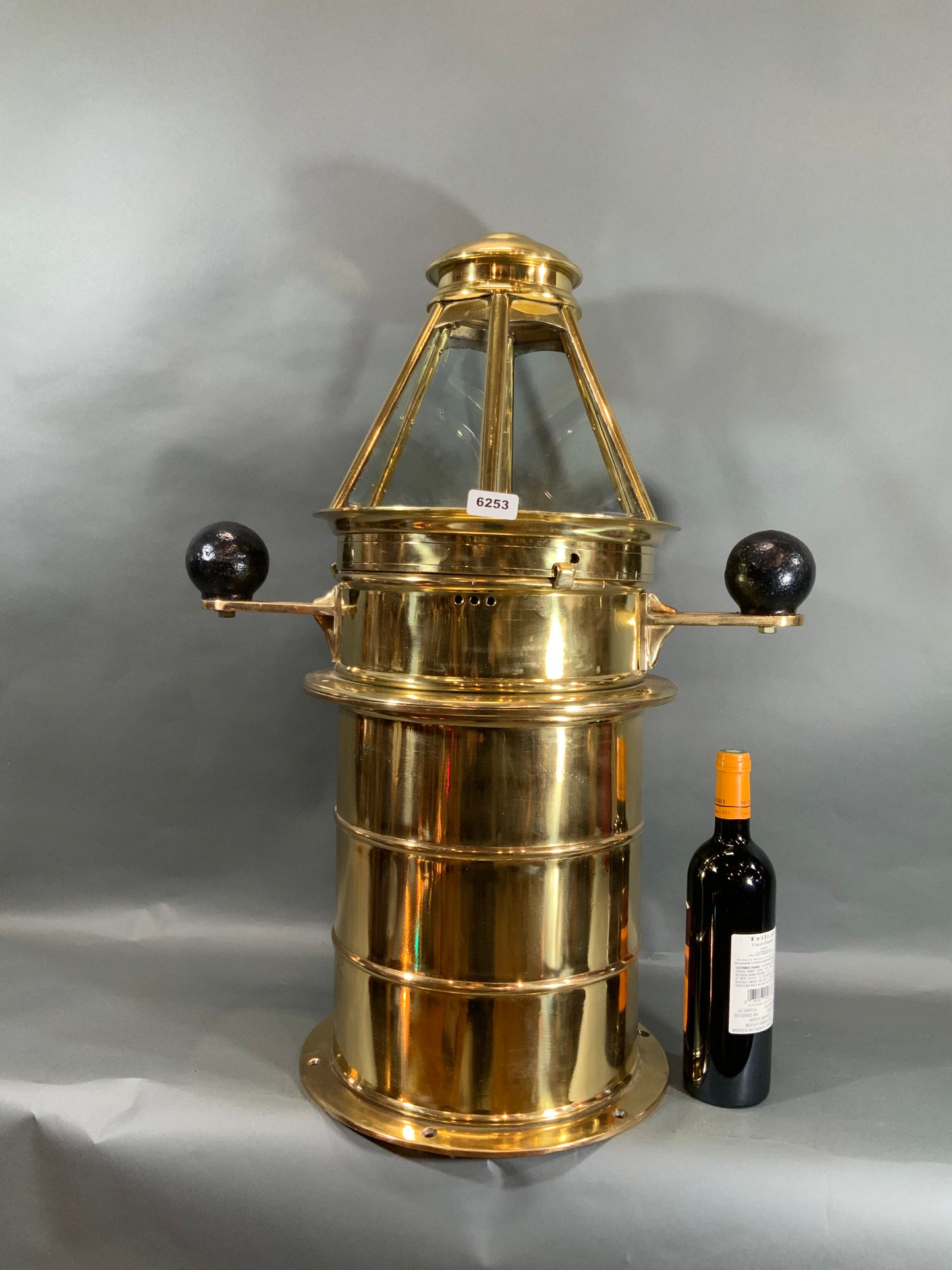 Outstanding Solid Brass Yacht Binnacle Circa 1920 - Lannan Gallery