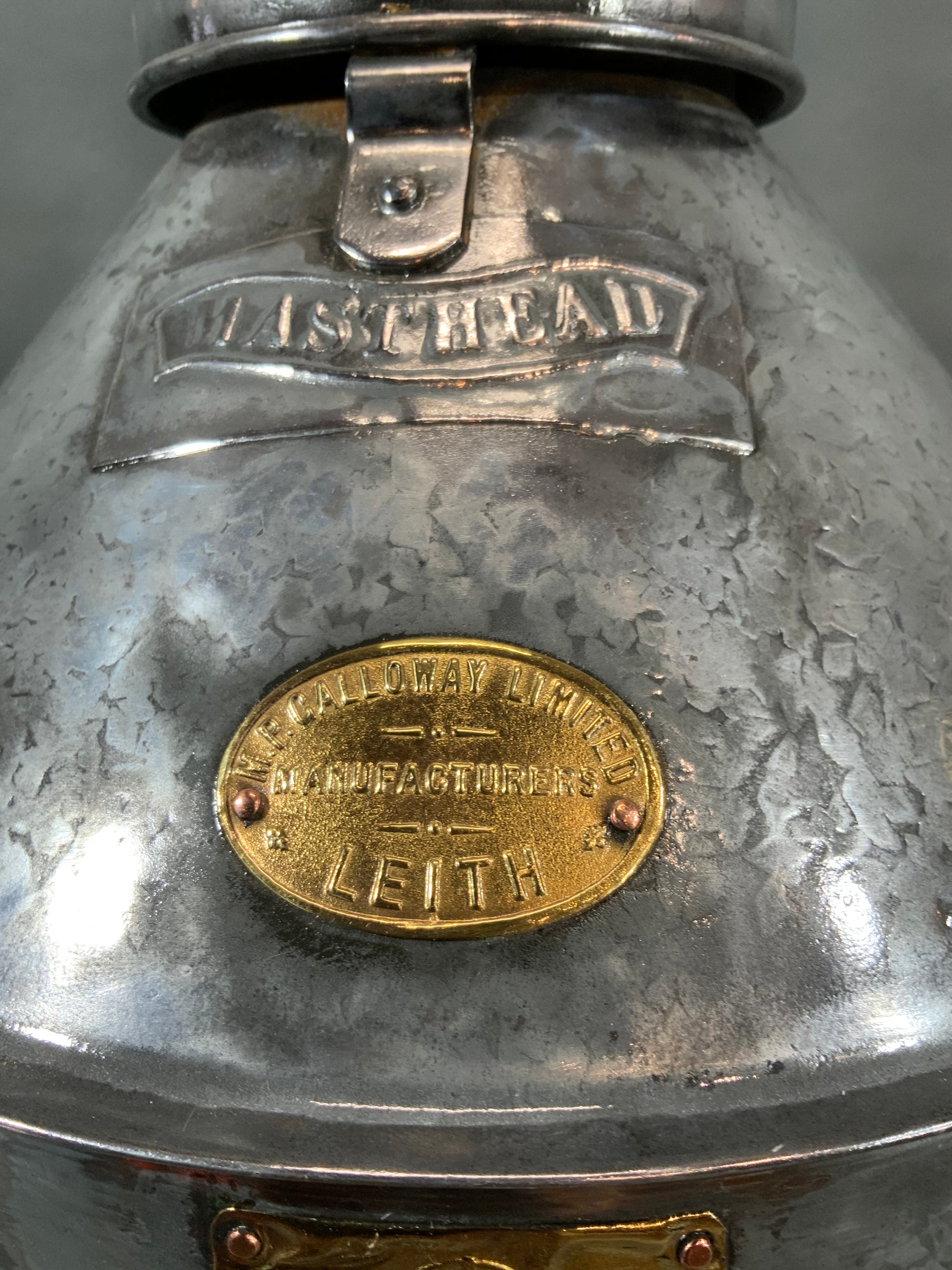 Steel Ship's Masthead Lantern by M.P. Calloway of Leith - Lannan Gallery