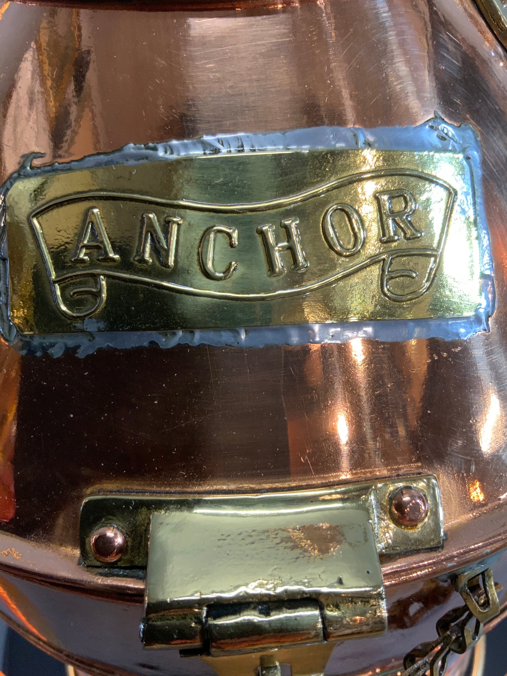 Ship's Copper Anchor Lantern from Early Twentieth Century by R.C. Murray - Lannan Gallery