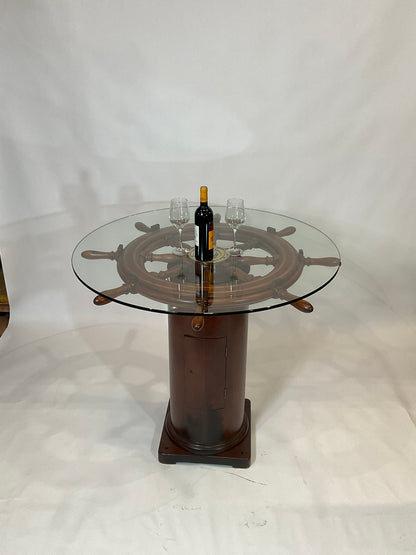 Ships Wheel Pub Table Circa 1940 - Lannan Gallery