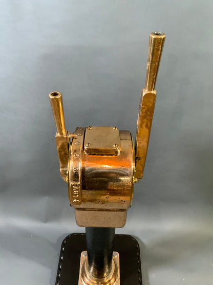Solid Brass Ships Throttle On Stand - Lannan Gallery