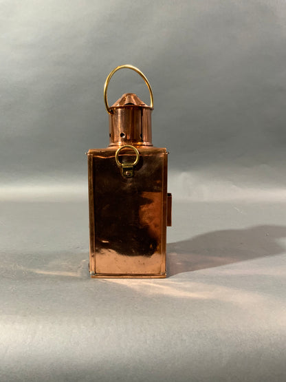 Solid Copper Ships Lantern With Fresnel Lens - Lannan Gallery