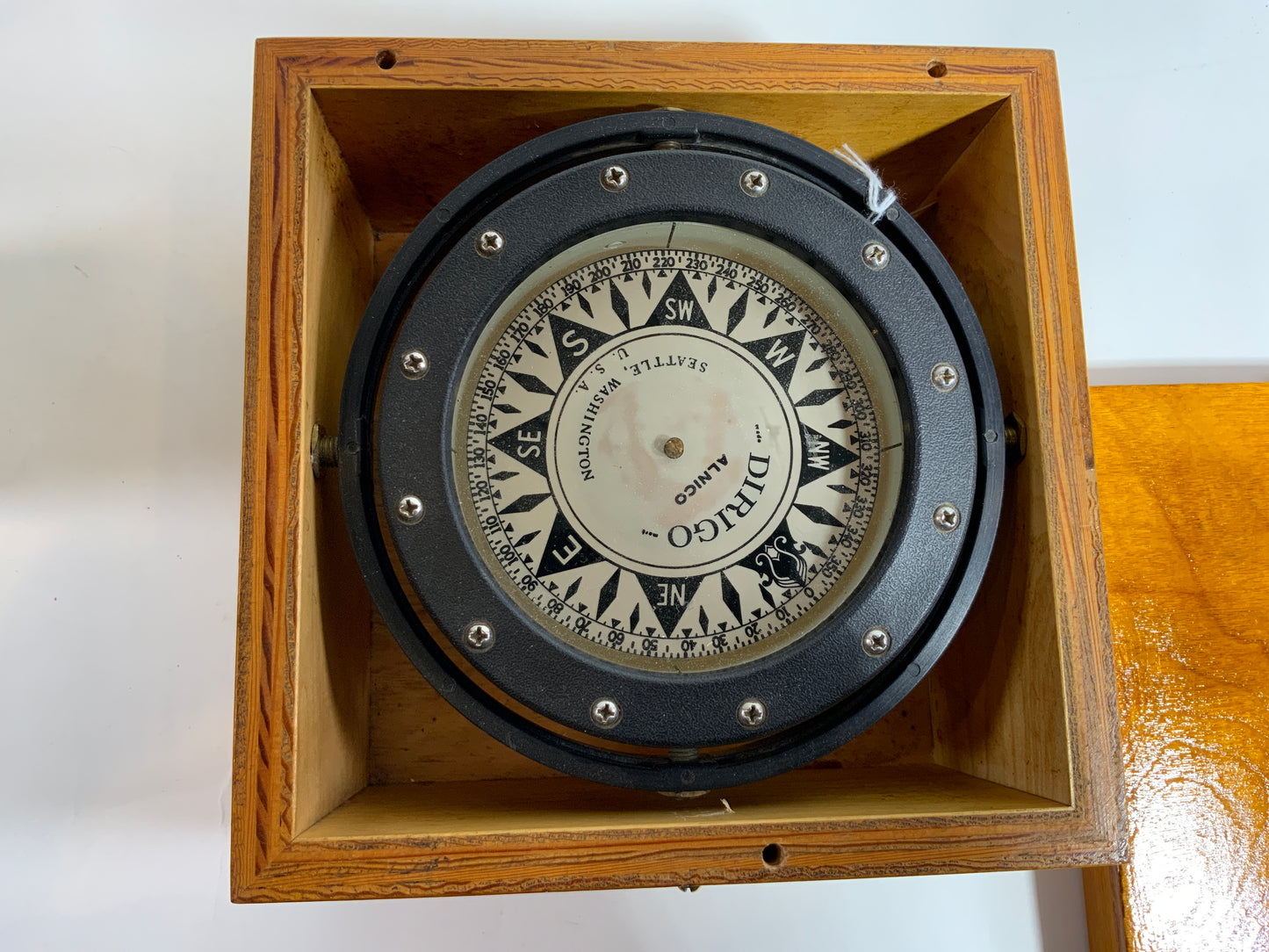 Gimballed Brass Boat Compass by Dirigo - Lannan Gallery