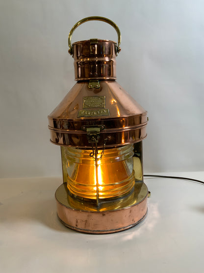 Copper and Brass Ship's Masthead Lantern by Davey of London - Lannan Gallery