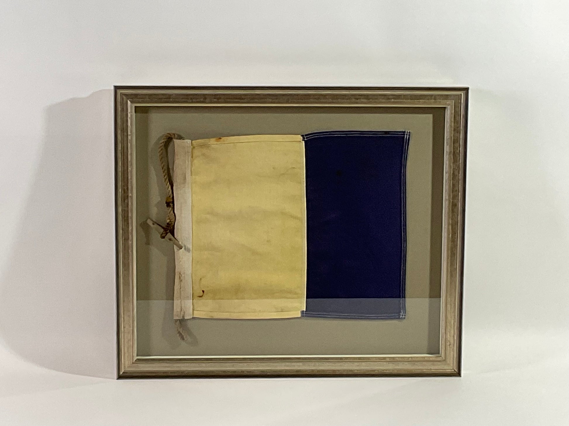 Vintage Nautical Signal Flag in Frame - Lannan Gallery