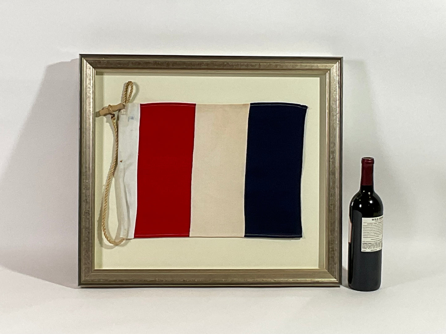 Vintage Nautical Signal Flag in Frame - Lannan Gallery