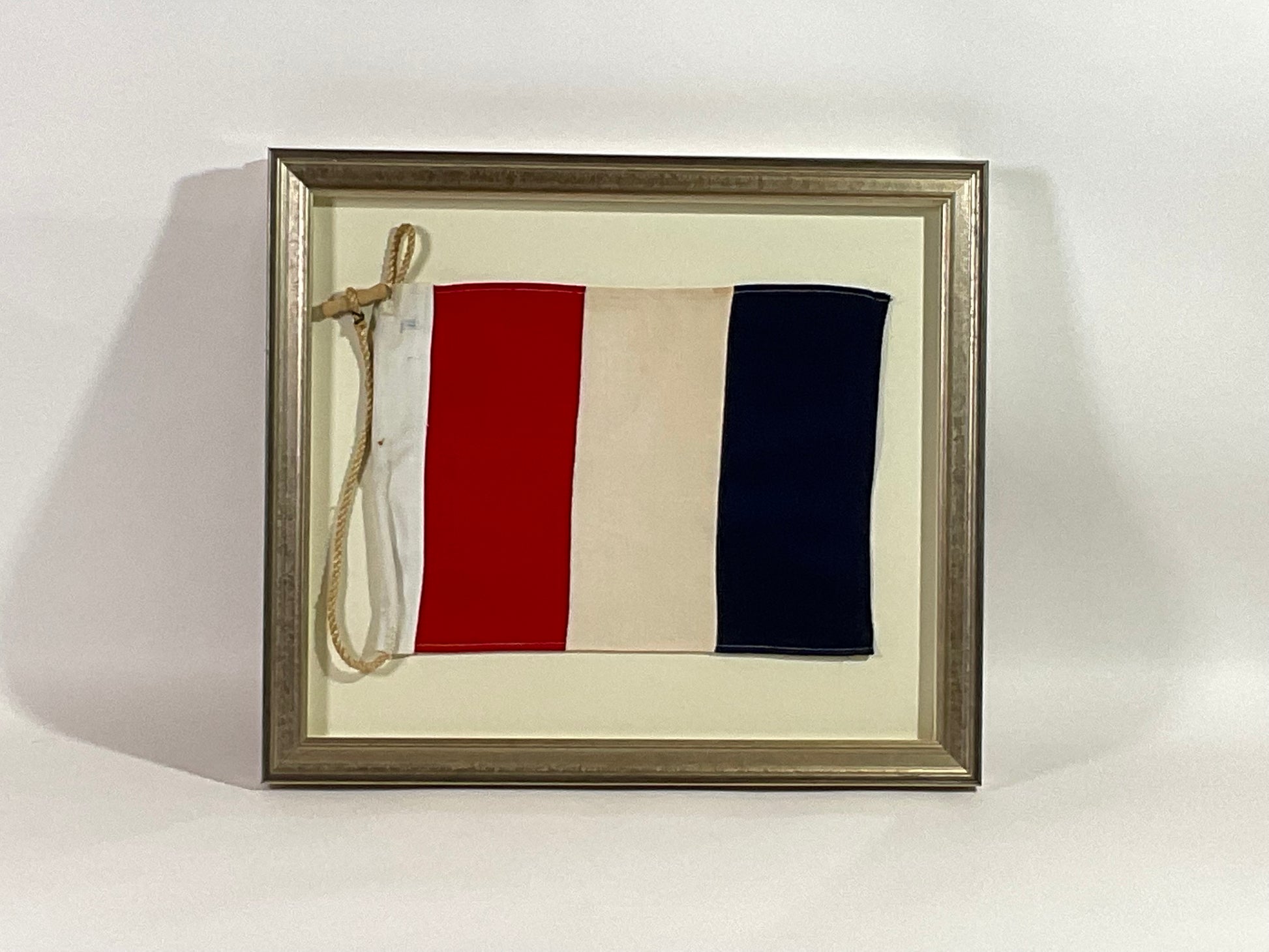 Vintage Nautical Signal Flag in Frame - Lannan Gallery