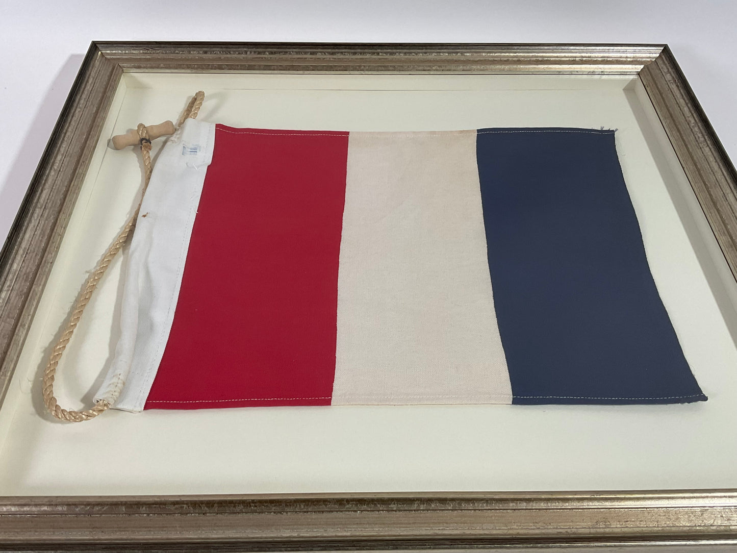 Vintage Nautical Signal Flag in Frame - Lannan Gallery