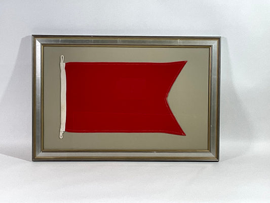 Vintage Nautical Signal Flag in Frame - Lannan Gallery