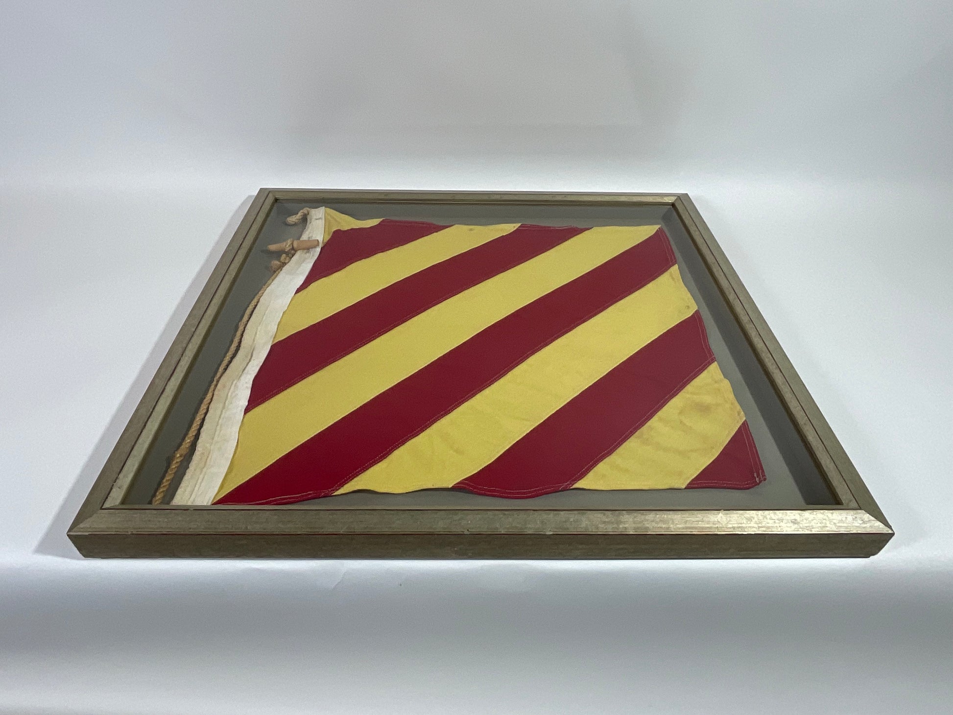 Vintage Nautical Signal Flag in Frame - Lannan Gallery