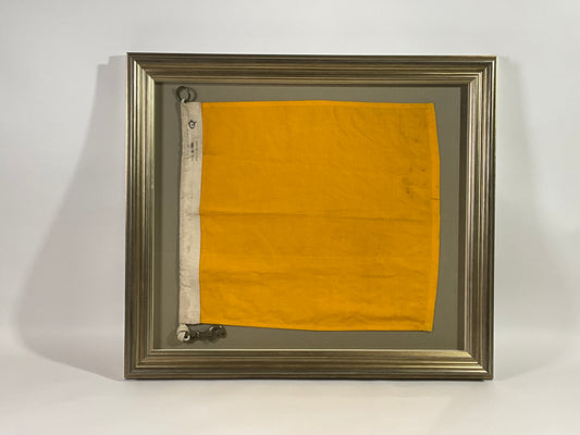 Vintage Nautical Signal Flag in Frame - Lannan Gallery