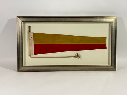 Vintage Nautical Signal Flag in Frame - Lannan Gallery