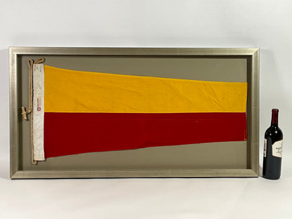 Vintage Nautical Signal Flag in Frame - Lannan Gallery