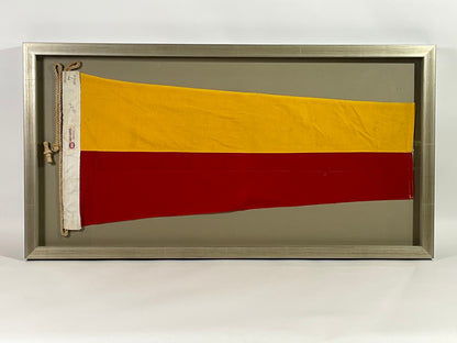 Vintage Nautical Signal Flag in Frame - Lannan Gallery