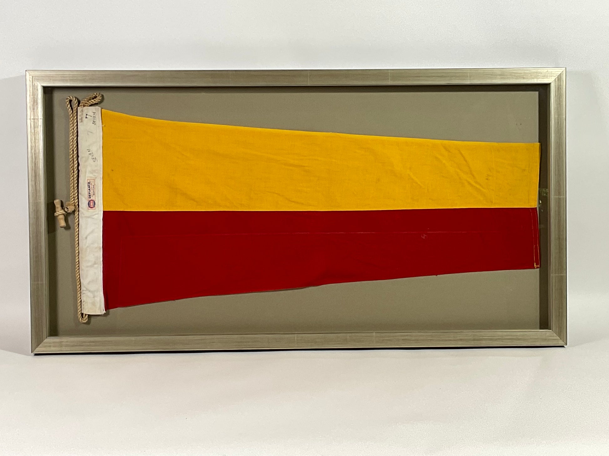 Vintage Nautical Signal Flag in Frame - Lannan Gallery