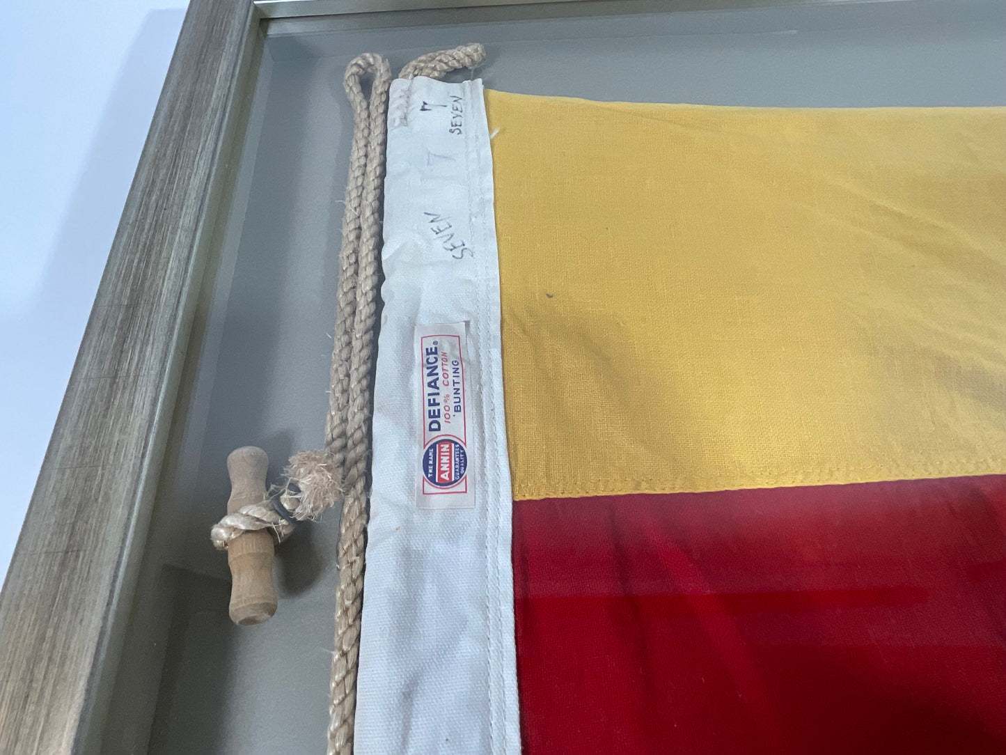 Vintage Nautical Signal Flag in Frame - Lannan Gallery