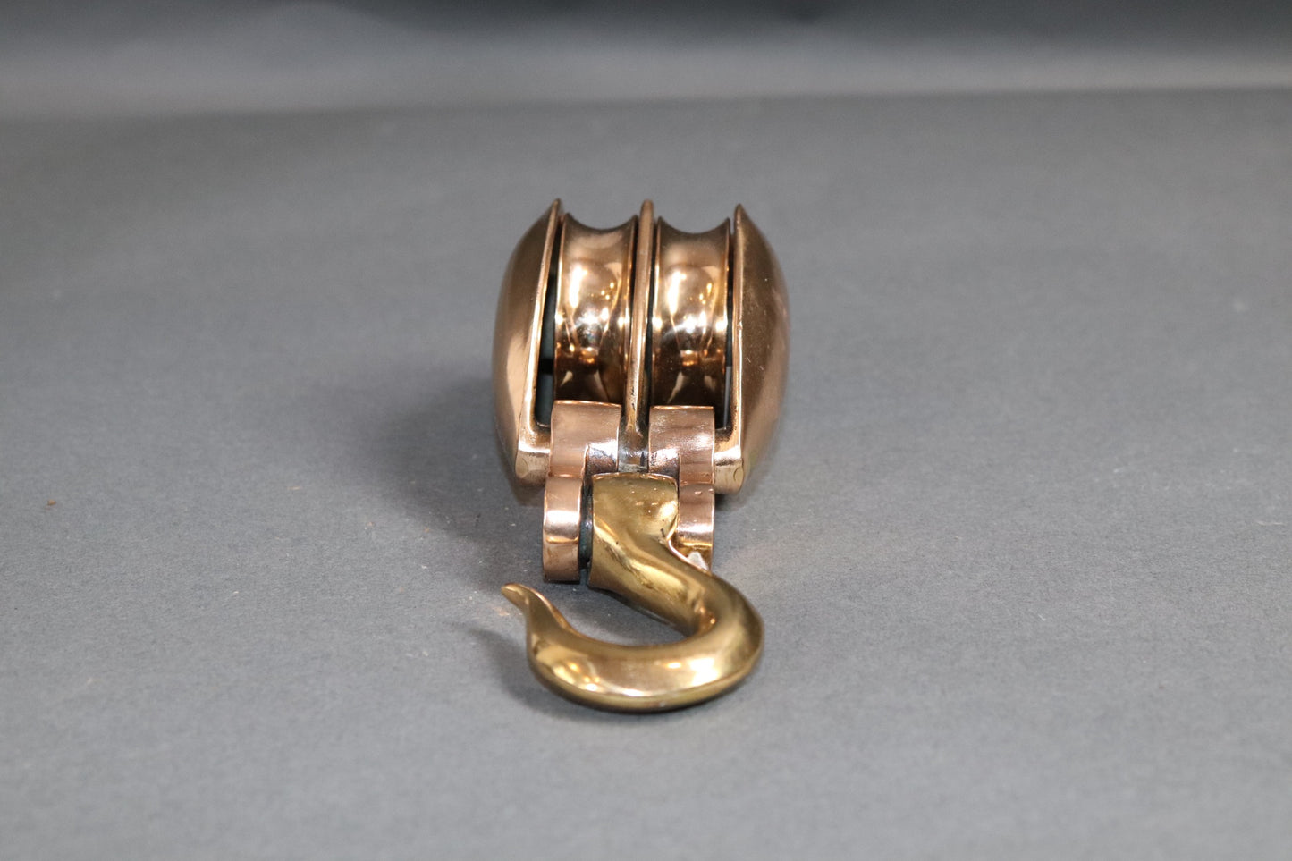 Brass Double Sheave Herreshoff Yacht Pulley - Lannan Gallery