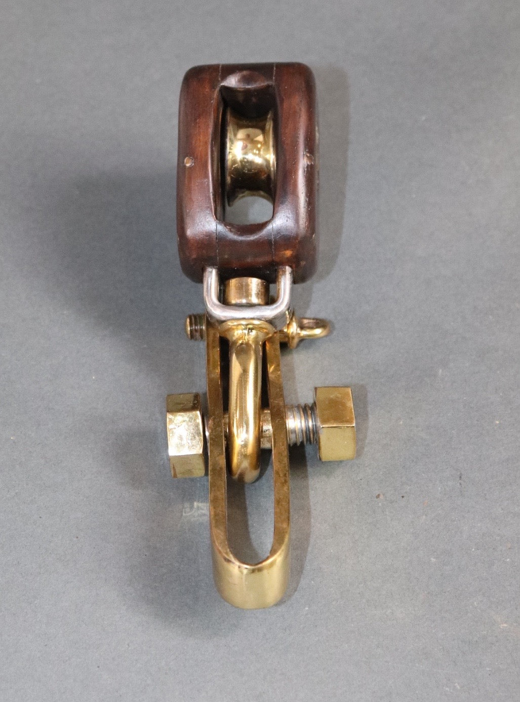 Merriman Brothers Yacht Pulley with Brass - Lannan Gallery
