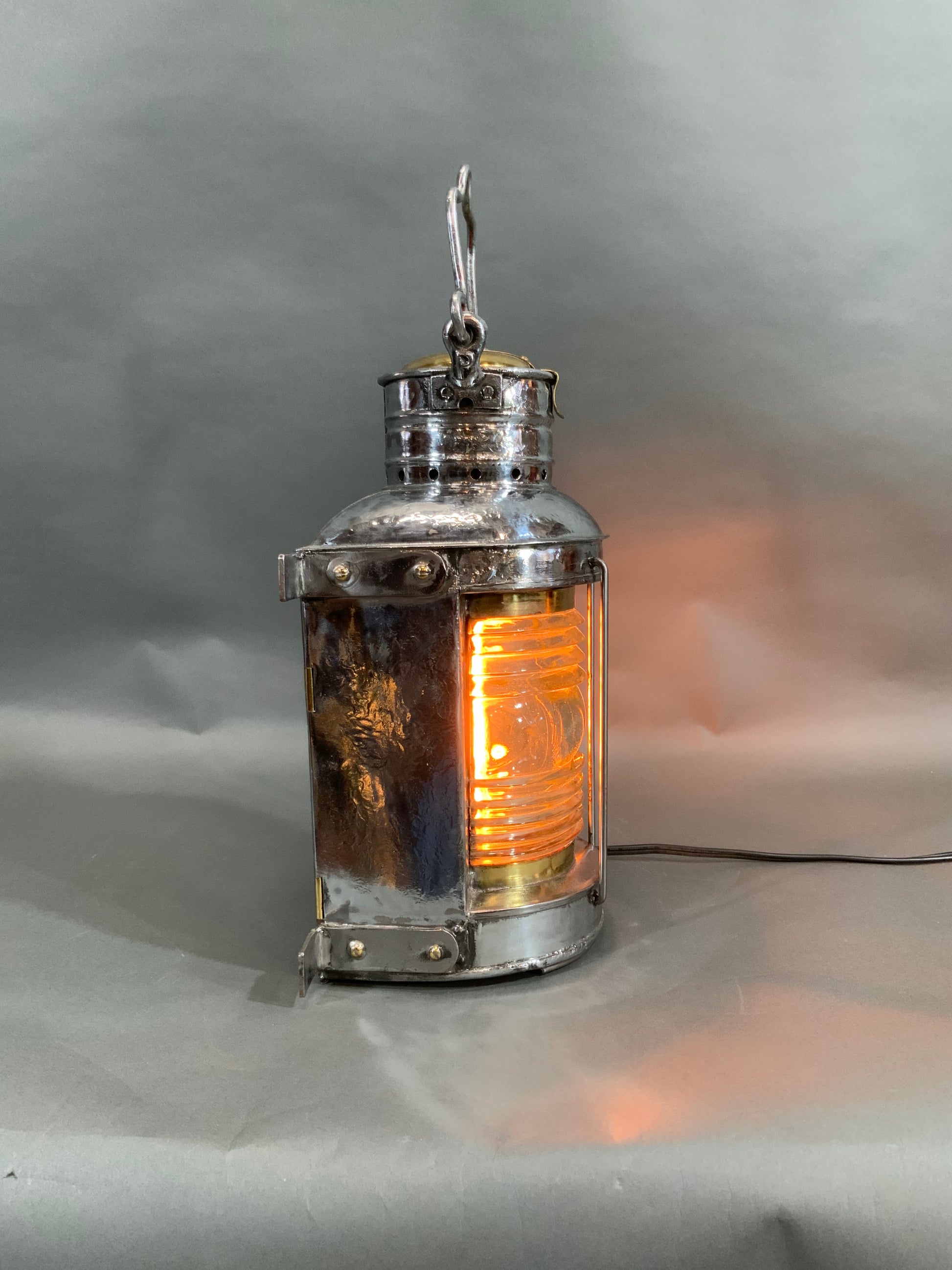 Ships Masthead Lantern with Polished Steel Case by National Marine - Lannan Gallery