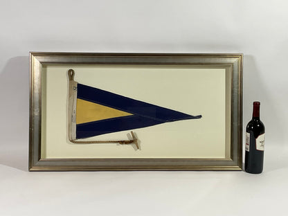 Vintage Nautical Signal Flag in Frame - Lannan Gallery