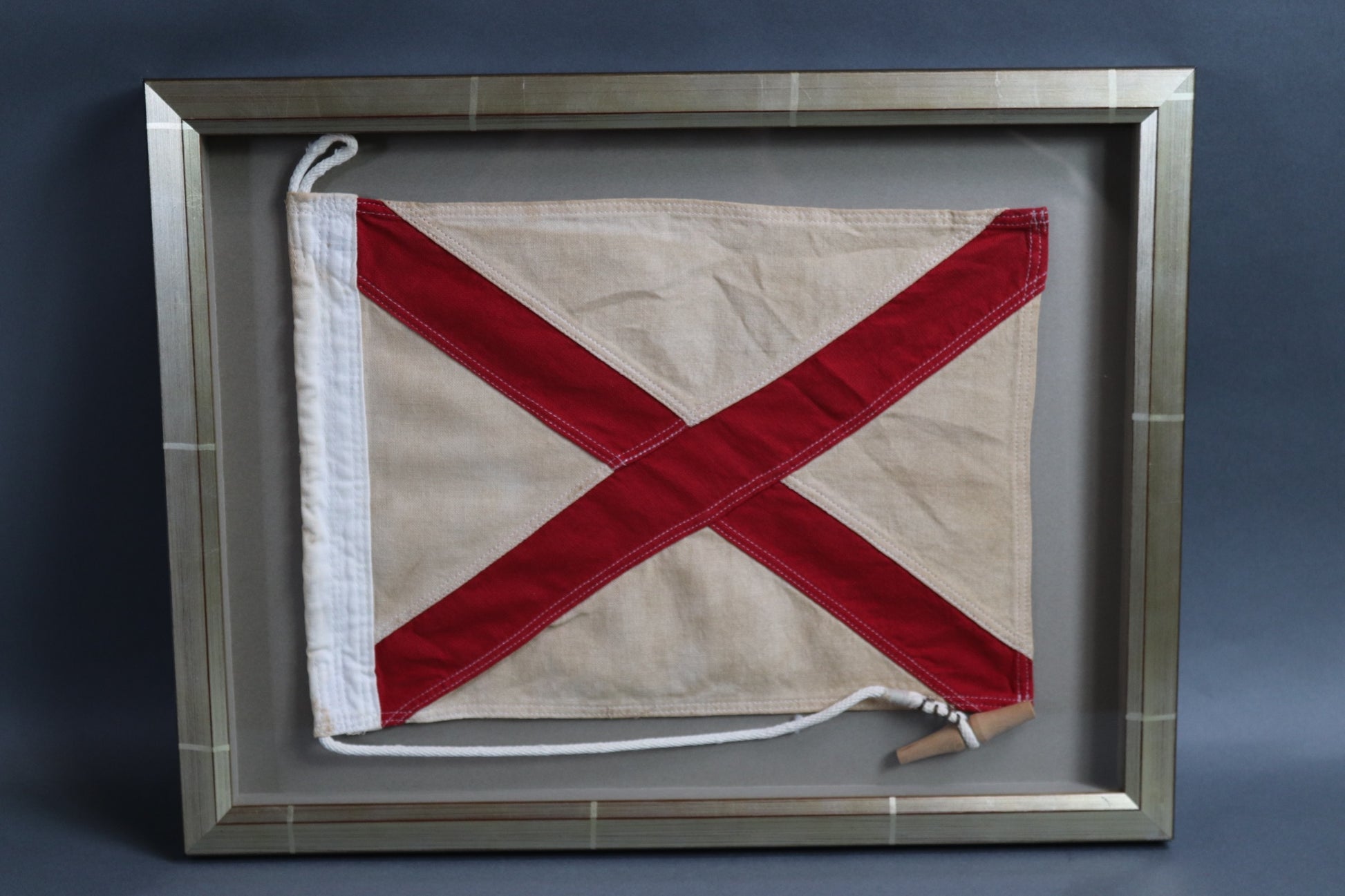 Framed Maritime Signal Flag of Letter V - Lannan Gallery