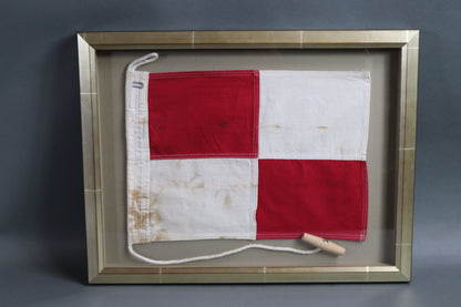 Framed Maritime Signal Flag Letter U - Lannan Gallery